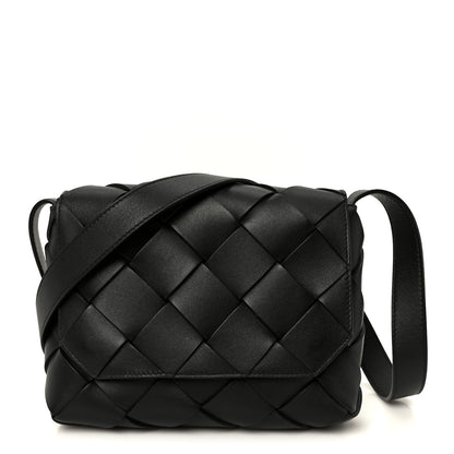 Bottega Veneta Grained Calfskin Intreccio Small Diago Crossbody Bag Black 1 of 11