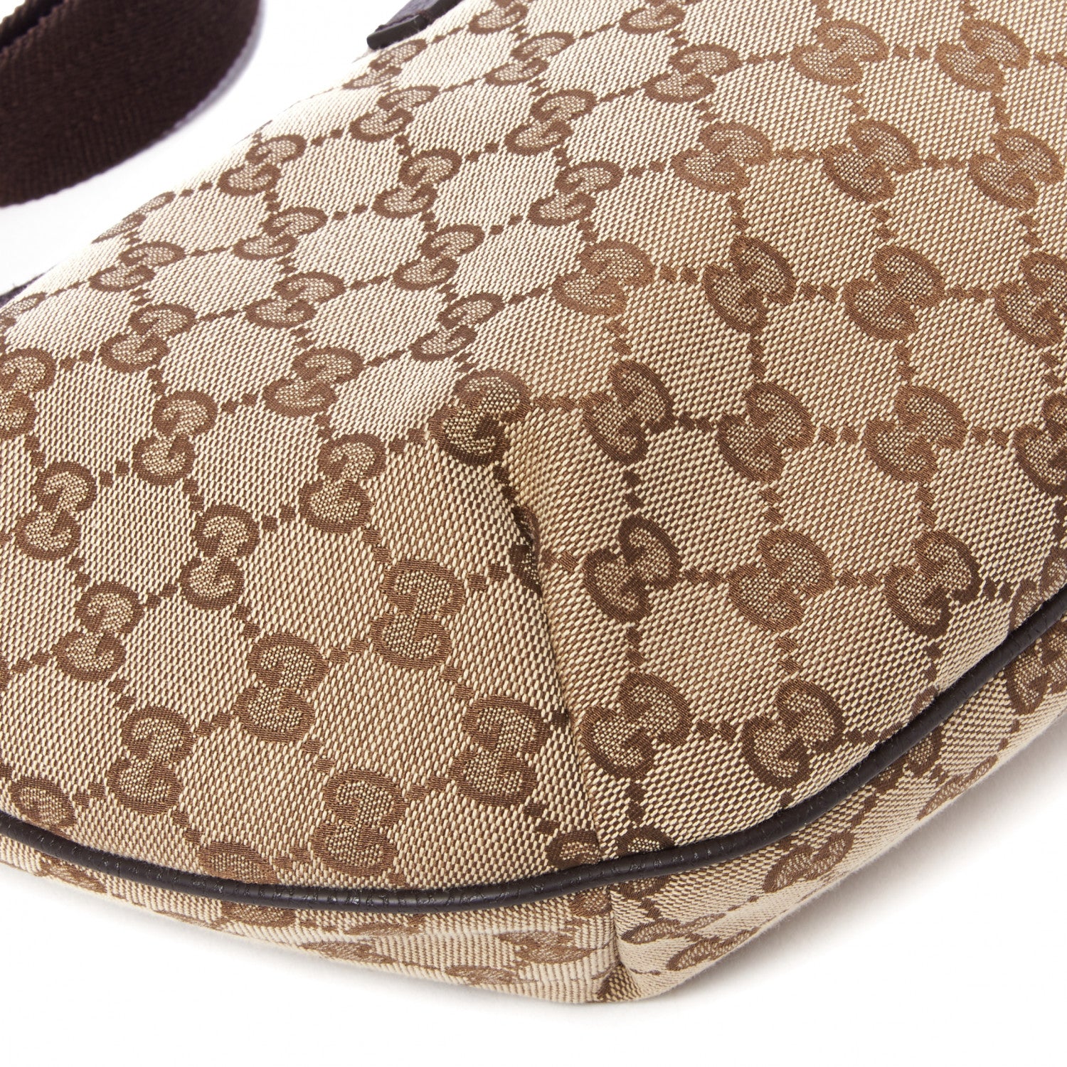 Gucci Monogram Medium Half Moon Hobo Dark Brown 5 of 8