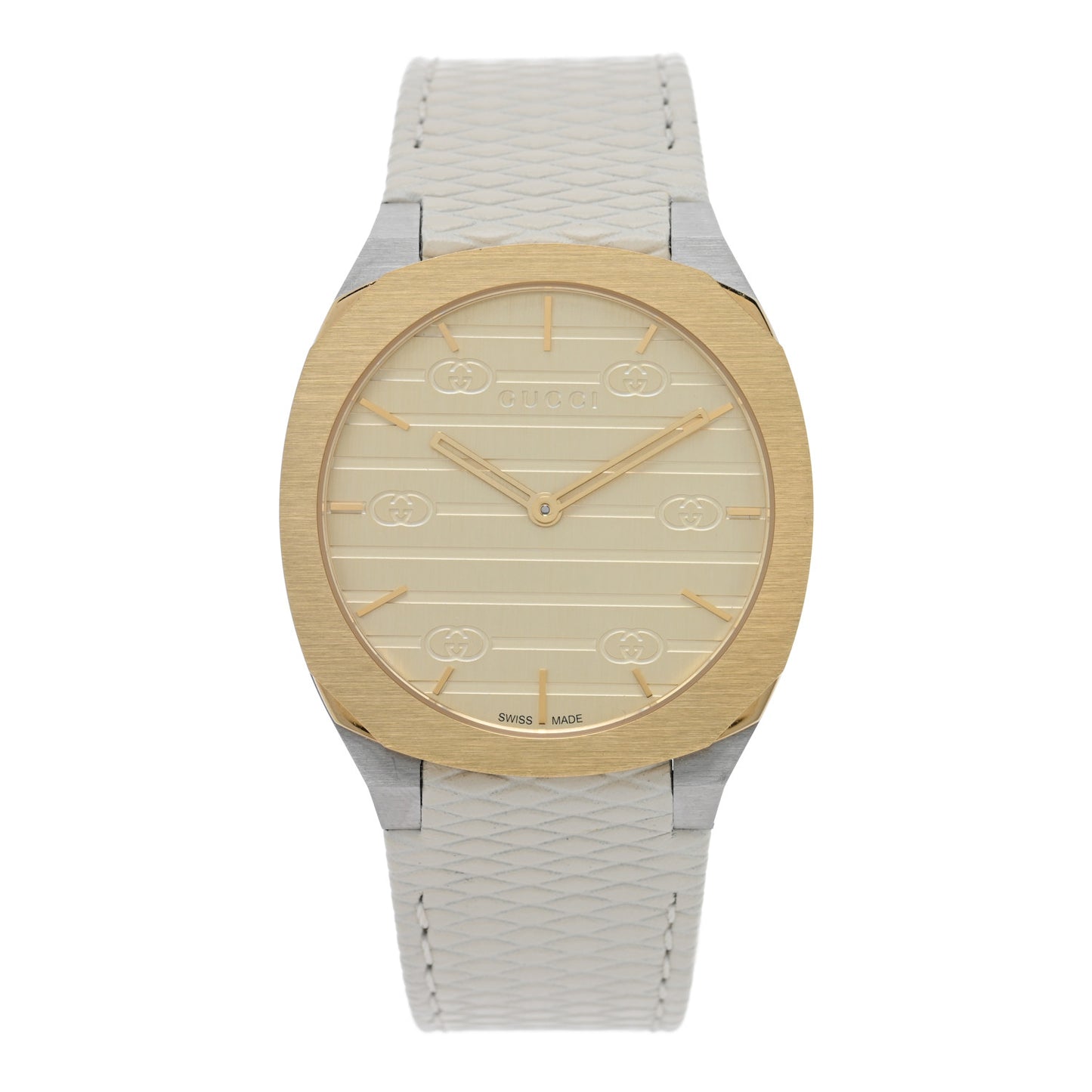 Stainless Steel Calfskin 34mm 25H Quartz Watch White