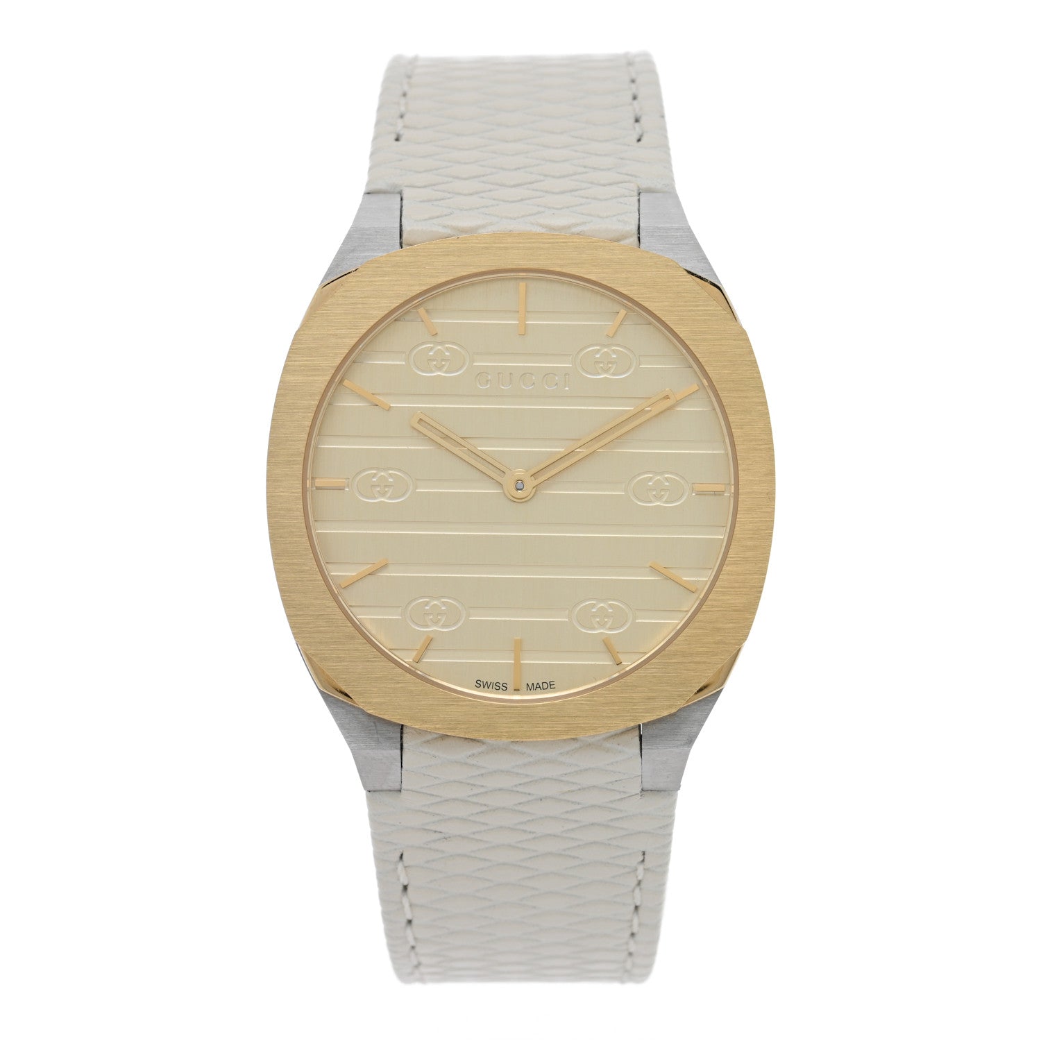 Gucci Stainless Steel Calfskin 34mm 25H Quartz Watch White 1 of 4