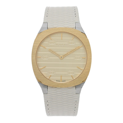 Gucci Stainless Steel Calfskin 34mm 25H Quartz Watch White 1 of 4