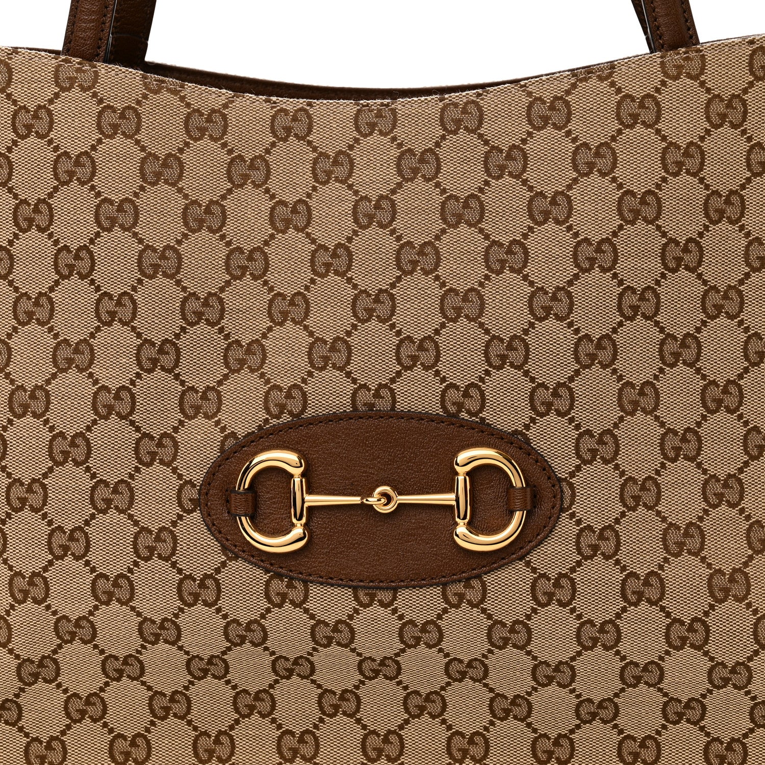 Gucci Monogram Horsebit 1955 Tote Bag Beige Brown Sugar 7 of 10
