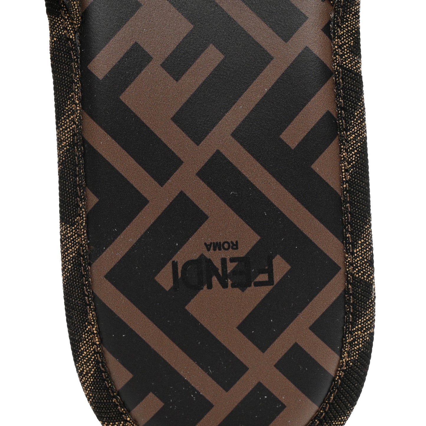 Jacquard FF Promenade Platform Slide Sandals 39 Tobacco Moro