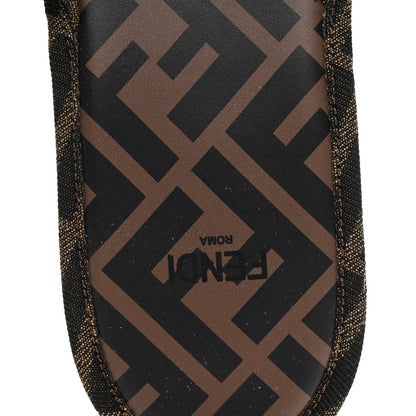 Fendi Jacquard FF Promenade Platform Slide Sandals 39 Tobacco Moro 8 of 8