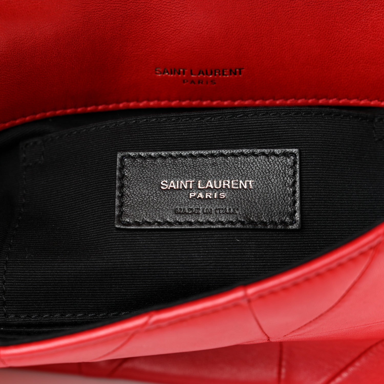Saint Laurent Lambskin Patchwork Monogram Small Jamie Red 7 of 14