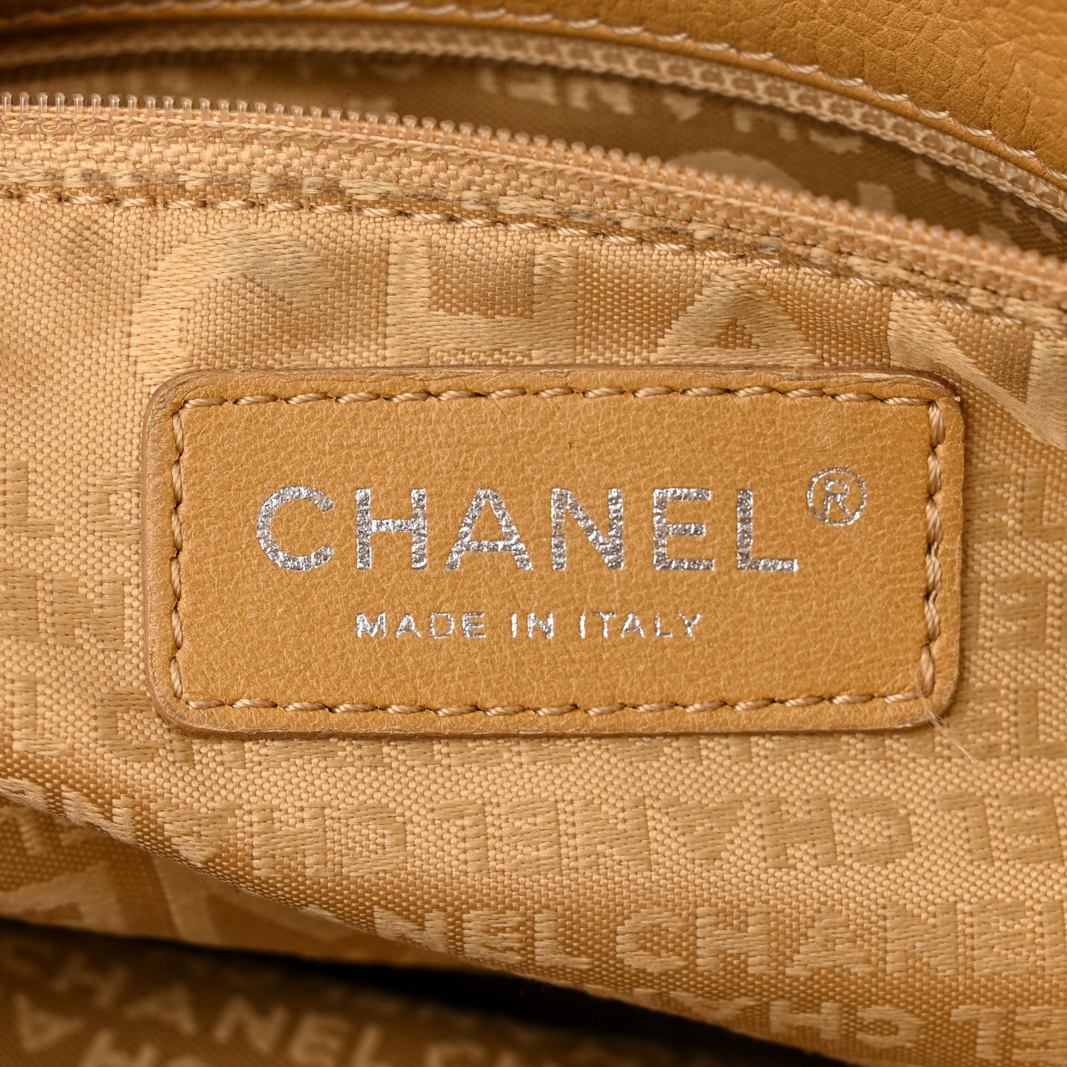 Chanel Calfskin Mademoiselle Lock Cerf Shopper Tote Beige 6 of 11