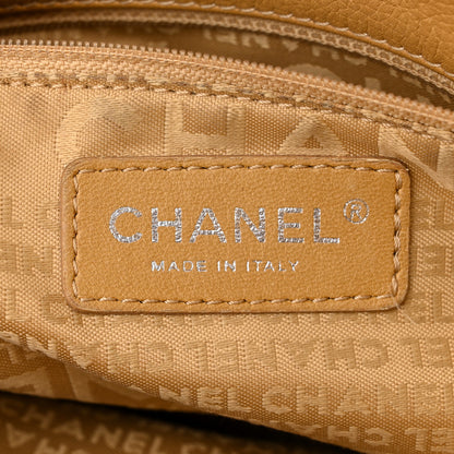 Chanel Calfskin Mademoiselle Lock Cerf Shopper Tote Beige 6 of 11