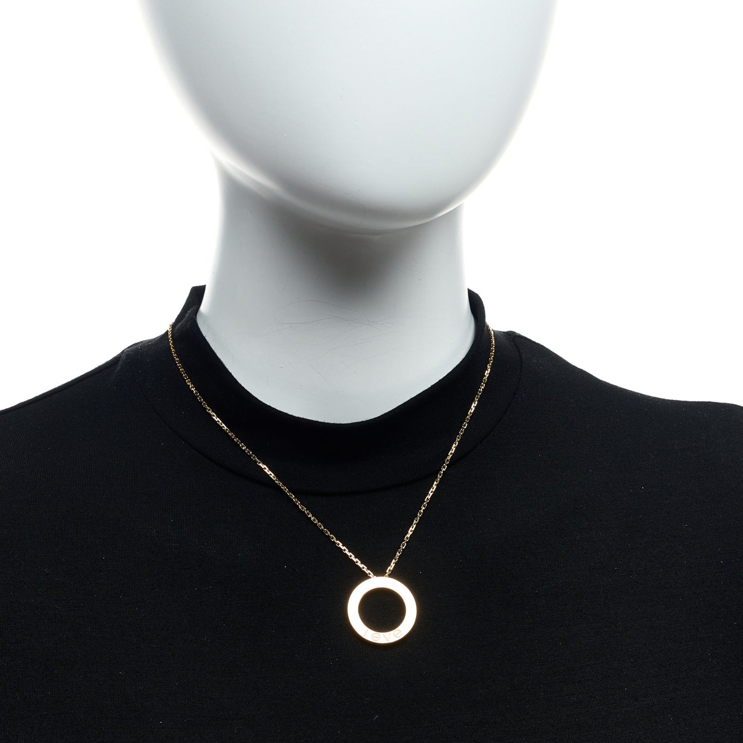 18K Yellow Gold LOVE Pendant Necklace