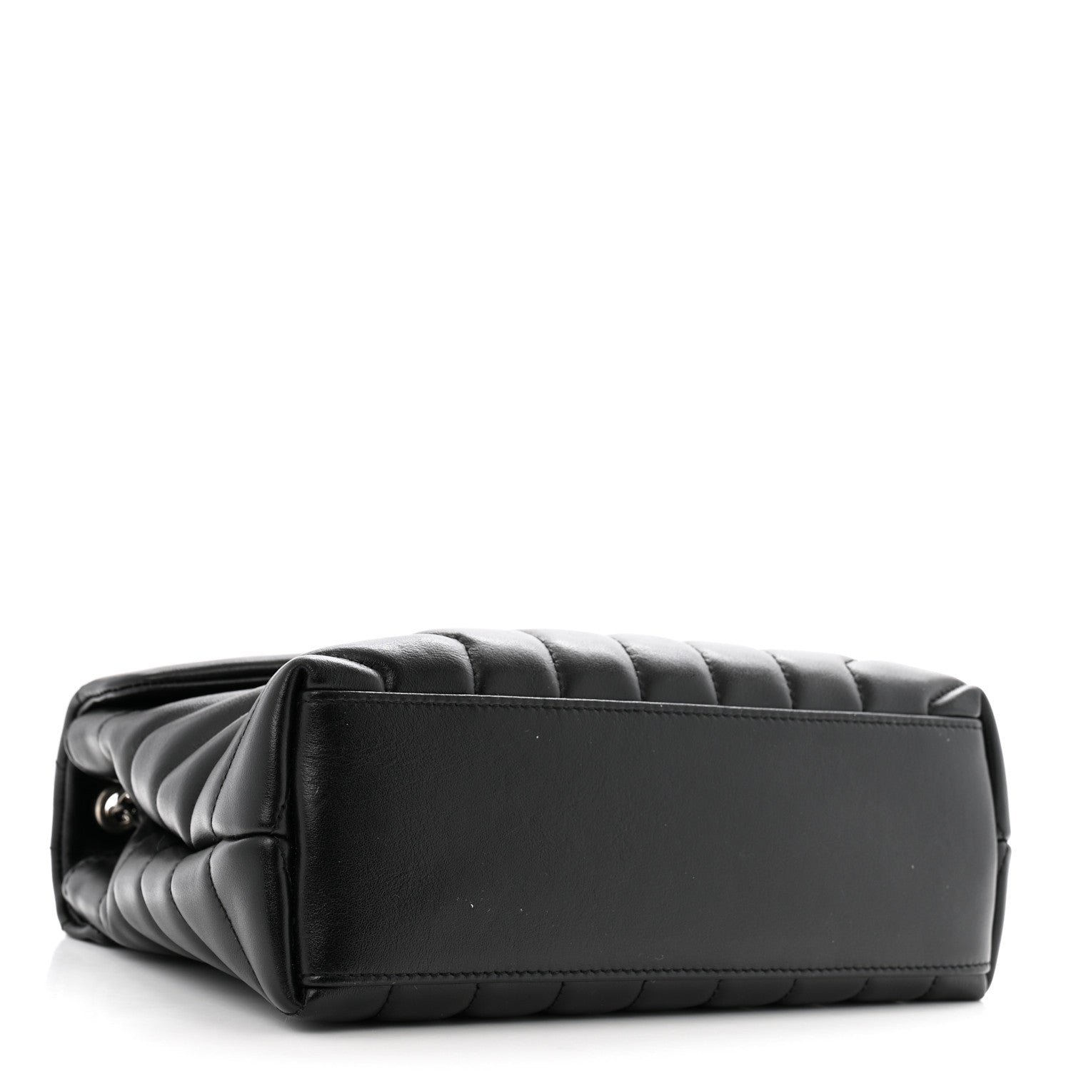 Saint Laurent Calfskin Y Quilted Monogram Small Charm Loulou Chain Satchel Black 4 of 15