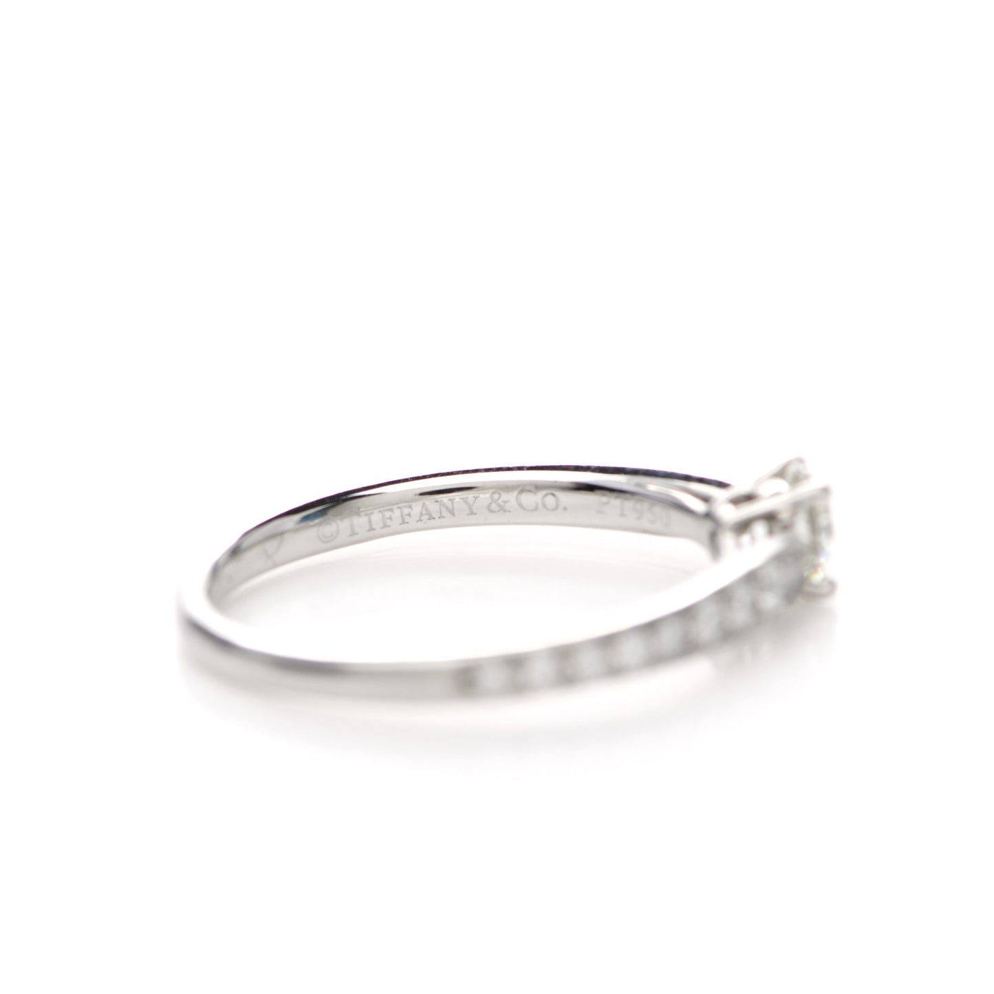 Platinum Diamond .24ct Round Brilliant Harmony Engagement Ring 49 4.75
