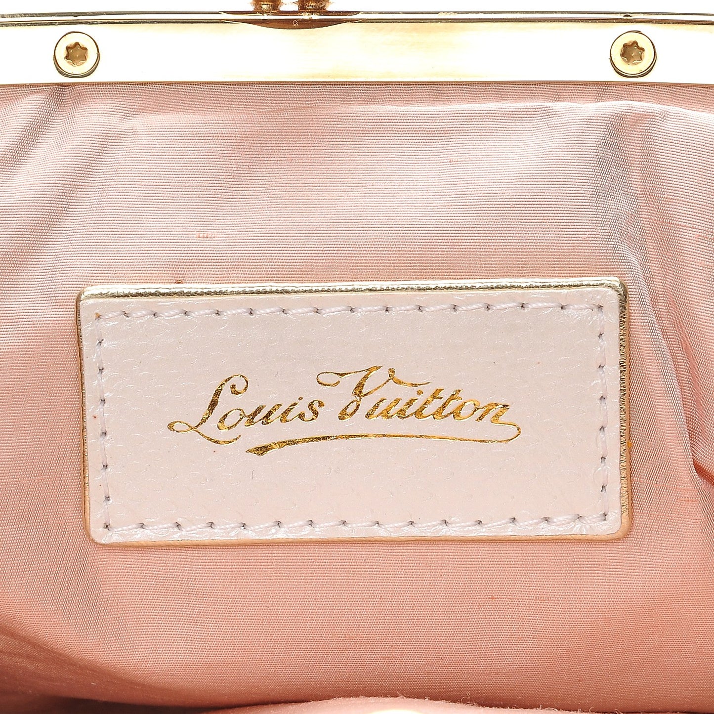 Satin Monogram Multicolor Aumoniere Clutch White