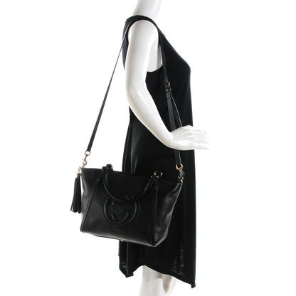 Gucci Pebbled Calfskin Small Soho Top Handle Bag Black 2 of 7