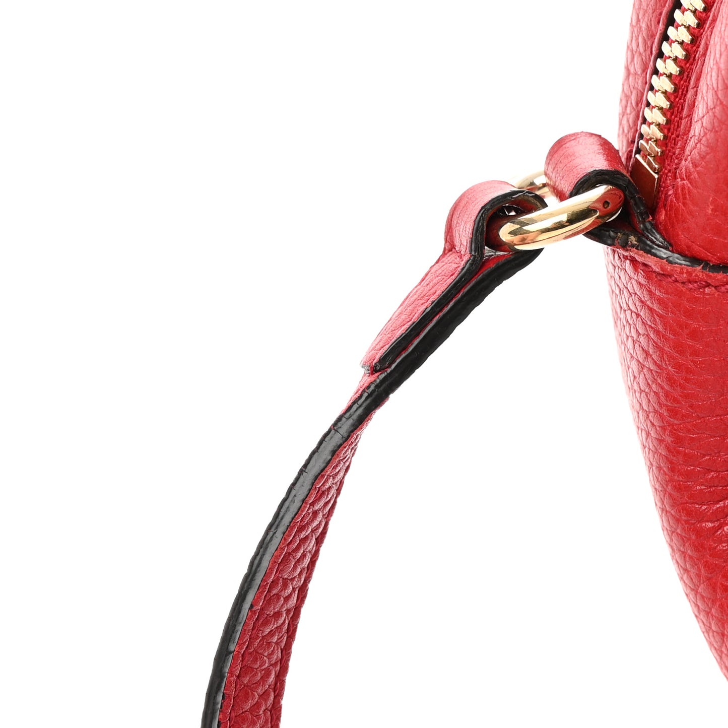 Pebbled Calfskin Small Soho Disco Bag Tabasco Red