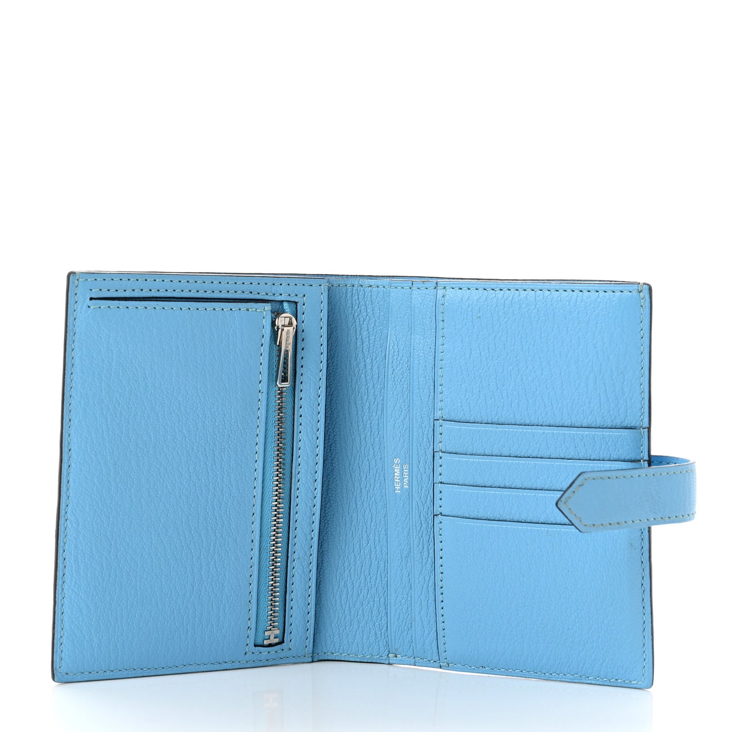 Chevre Mysore Bearn Compact Wallet Celeste