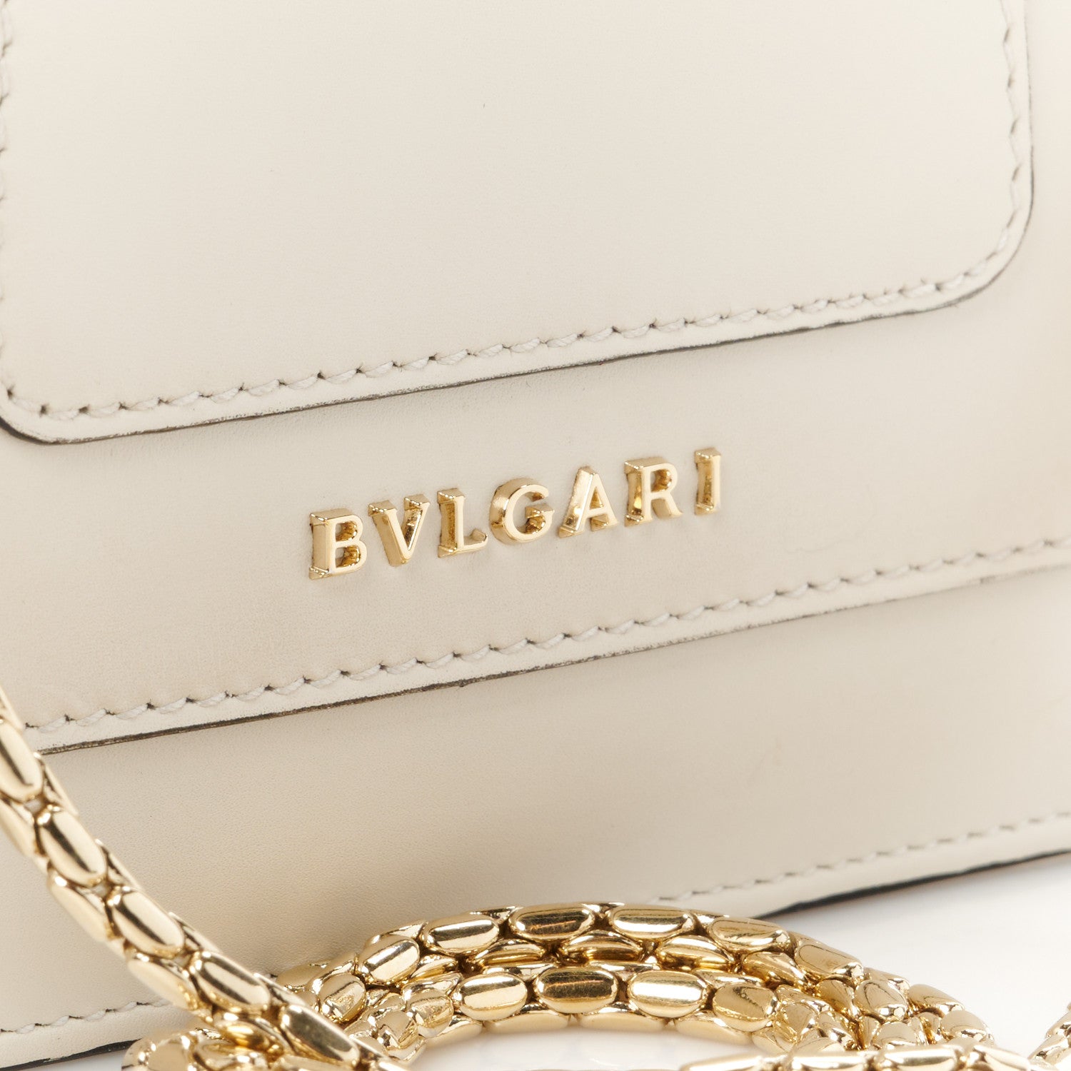 Bulgari Calfskin Small Serpenti Forever Snake Strap Crossbody Bag White Agate 8 of 11