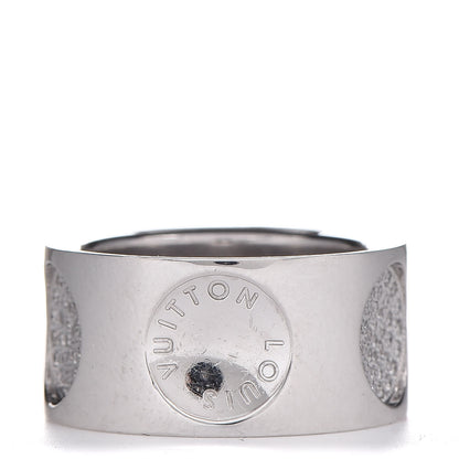 Louis Vuitton 18K White Gold Diamond Empreinte Ring 49 4.75 3 of 7