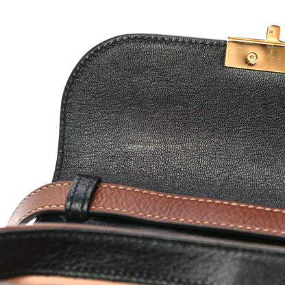 Gucci GG Supreme Monogram New Sakai Lux Calfskin Mini Padlock Flap Pocket Shoulder Bag Beige Ebony Black Cuir 13 of 16