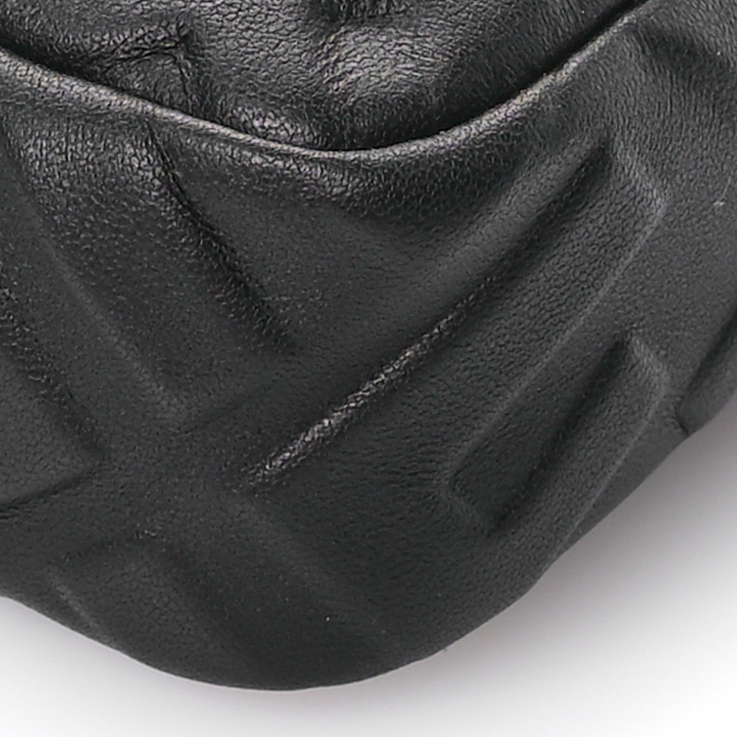 Nappa FF 1974 Embossed Mini Baguette Black