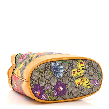 Gucci GG Supreme Monogram Flora Small Ophidia Bucket Bag Beige Multicolor Crop 4 of 10