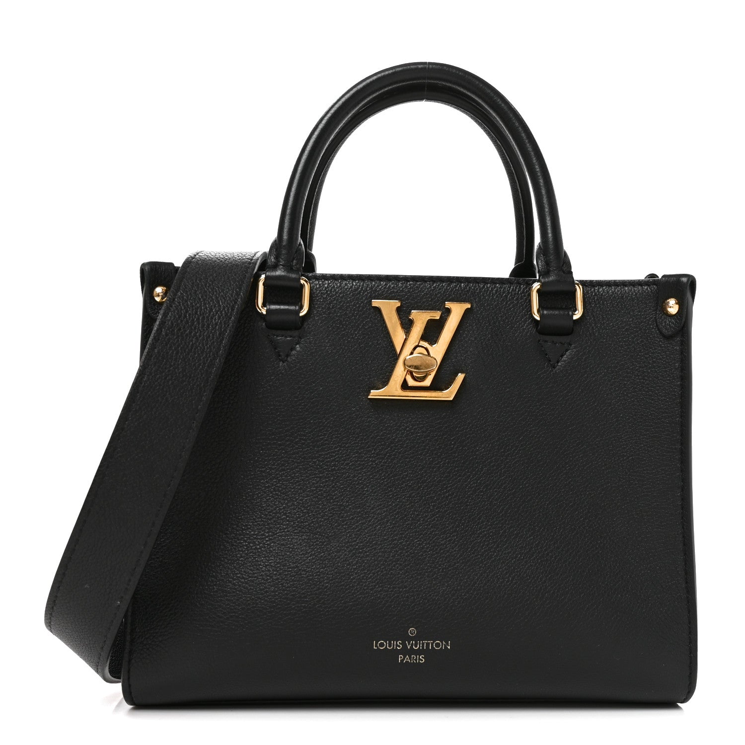 Louis Vuitton Calfskin Lock & Go Tote Black 1 of 11