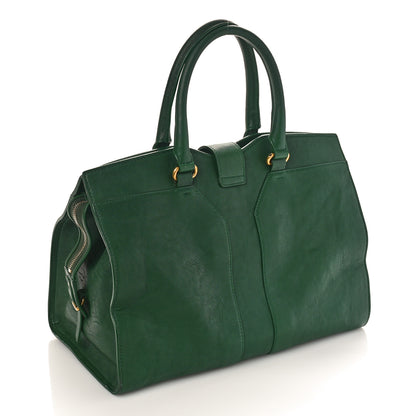 Saint Laurent Sheepskin Medium Cabas ChYc Tartan Green 2 of 10