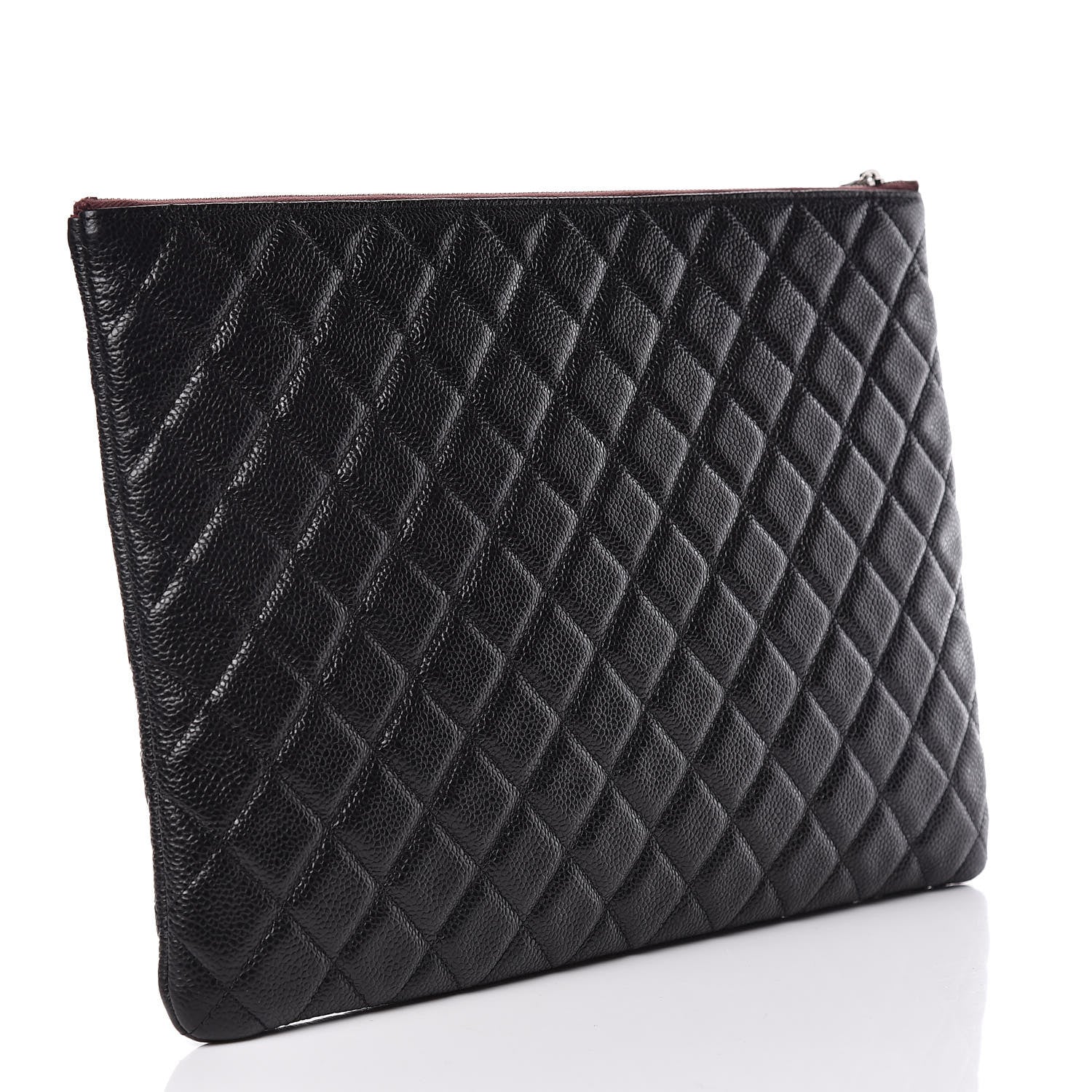 Chanel Caviar Quilted Large Cosmetic Case Black 4 of 10