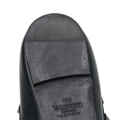 Valentino Garavani Calfskin Rockstud Ballerina Flats 36 Black 10 of 11