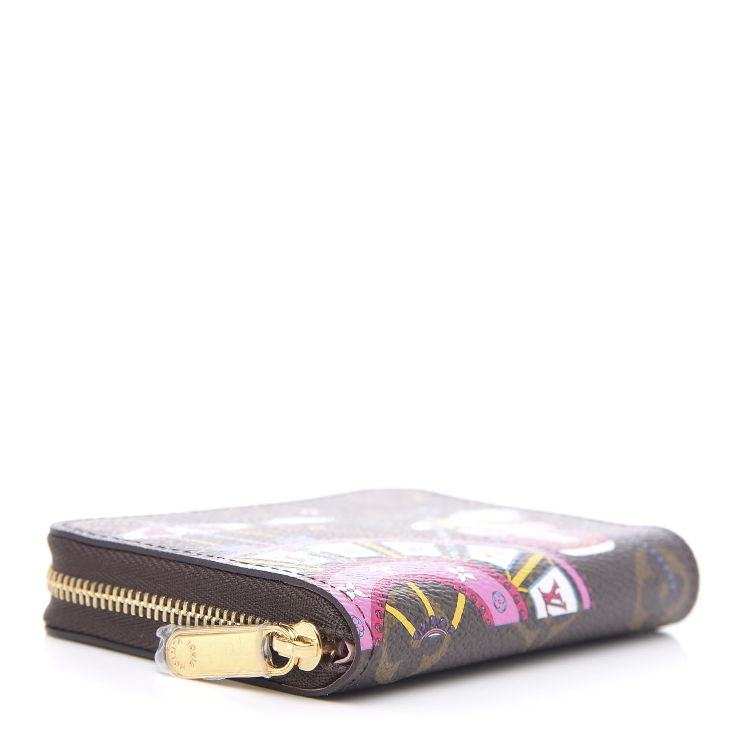 Louis Vuitton Monogram 2020 Christmas Animation Big Wheel Zippy Coin Purse Rose Ballerine 4 of 8