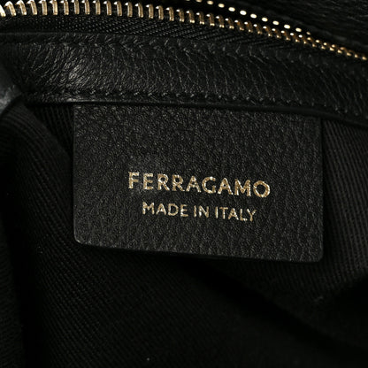 Salvatore Ferragamo Grained Calfskin Medium Star Tote Black 6 of 11