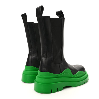 Bottega Veneta Calfskin The Tire Chelsea Boots 40.5 Black Grass 4 of 9
