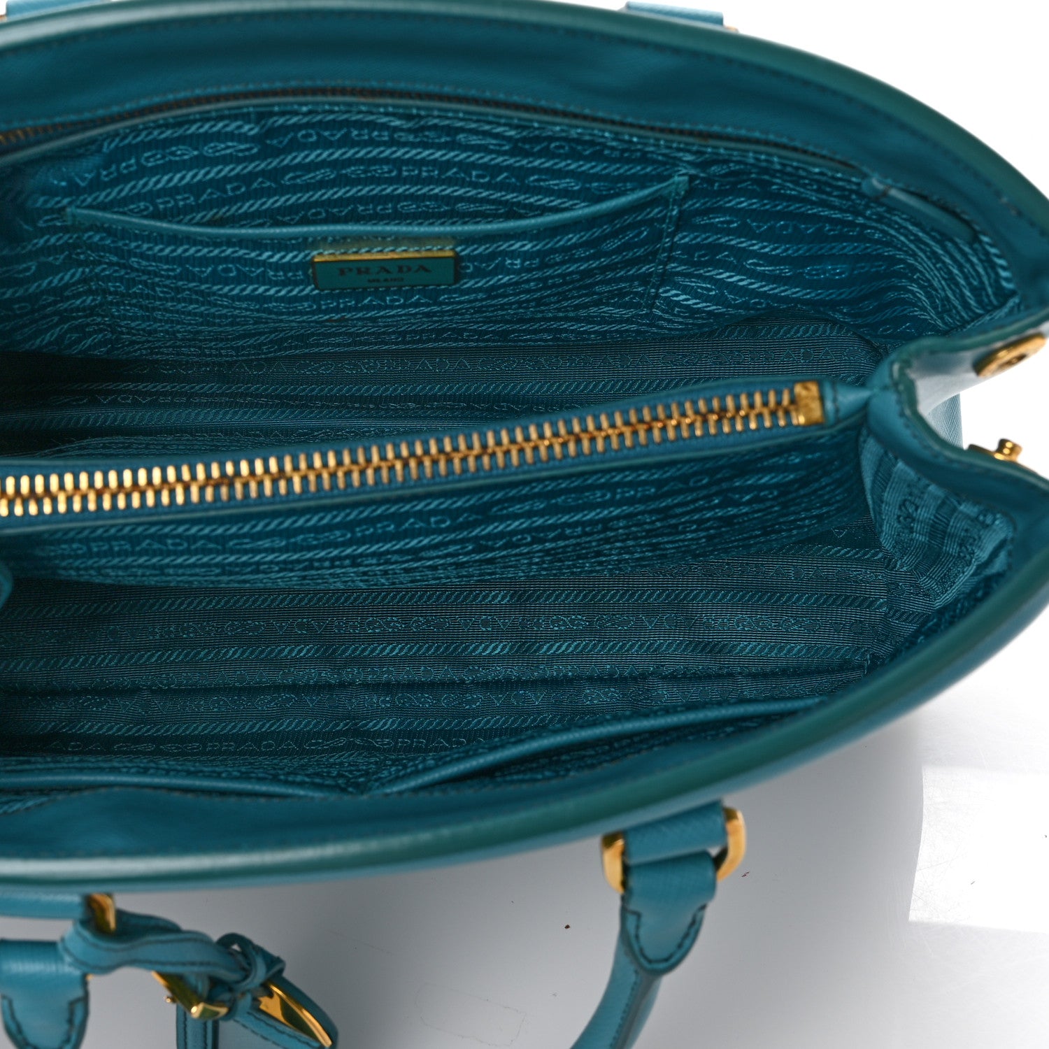 Prada Saffiano Lux Parabole Tote Turchese 5 of 13