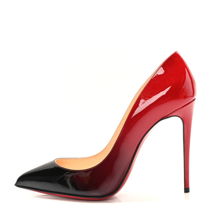 Christian Louboutin Patent Degrade Pigalle Follies 100 Pumps 37.5 Black Red 1 of 7