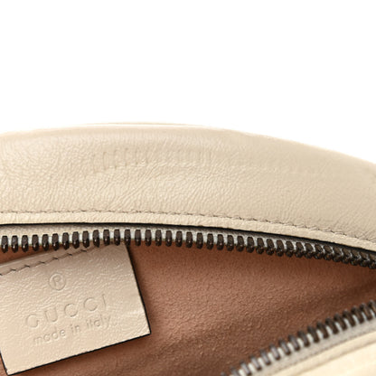 Gucci Calfskin Matelasse Mini GG Marmont Round Shoulder Bag White 12 of 12