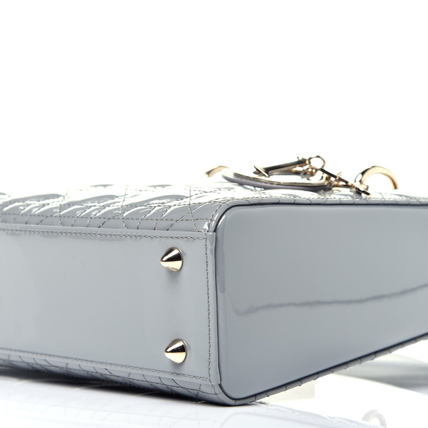 Christian Dior Patent Cannage Small Lady Dior Grey 9 of 9