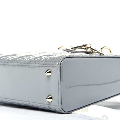 Christian Dior Patent Cannage Small Lady Dior Grey 9 of 9