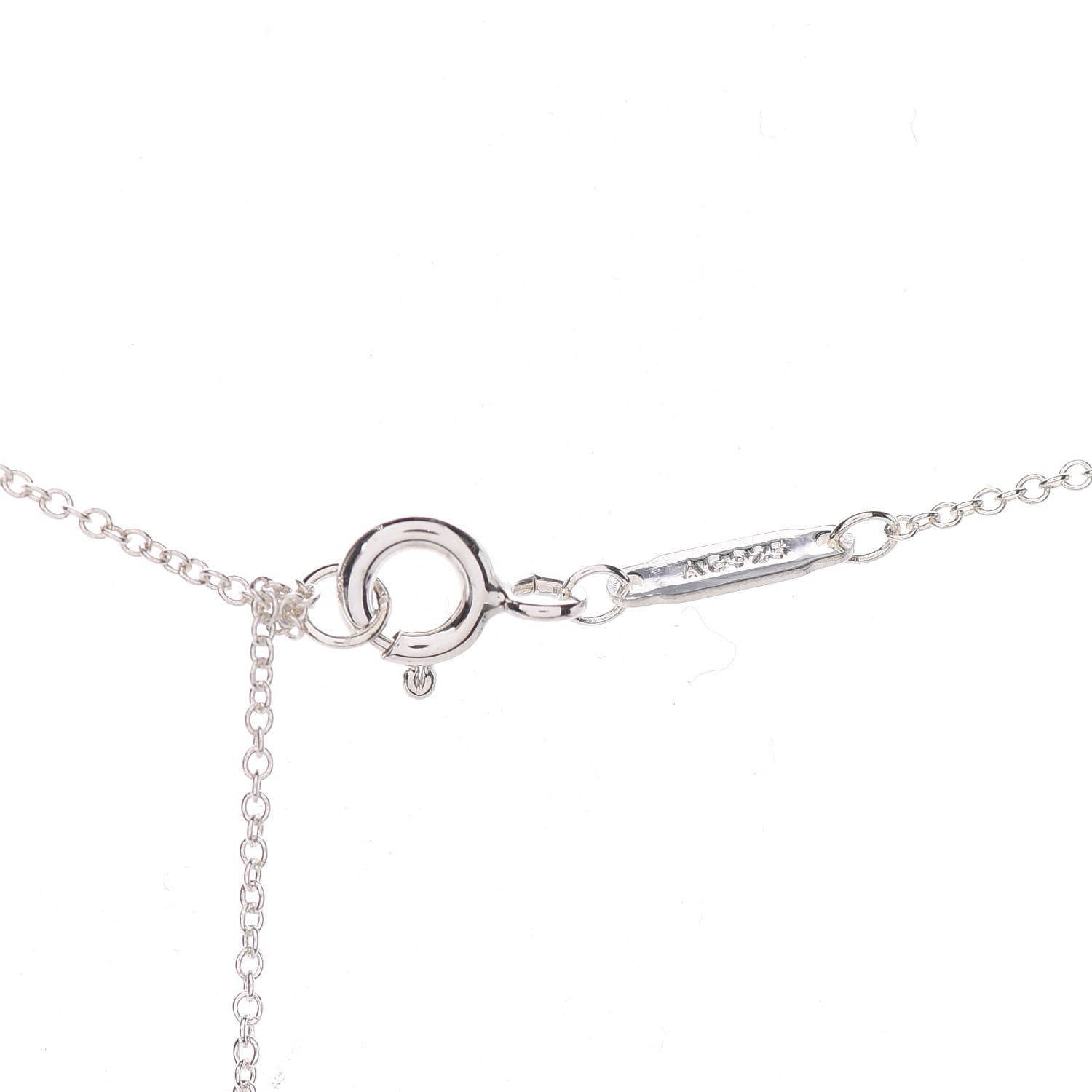 Tiffany Sterling Silver Small T Smile Pendant Necklace 5 of 6