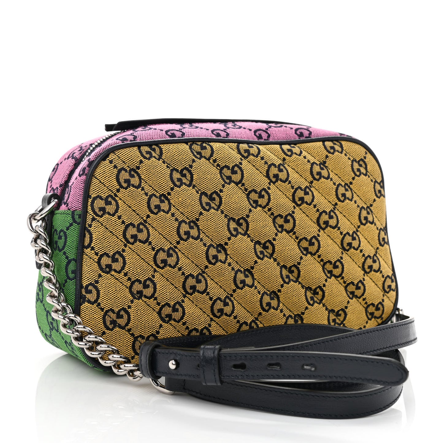 Monogram Multicolor Matelasse Diagonal Small GG Marmont Chain Shoulder Bag Red Blue Yellow Green Pink