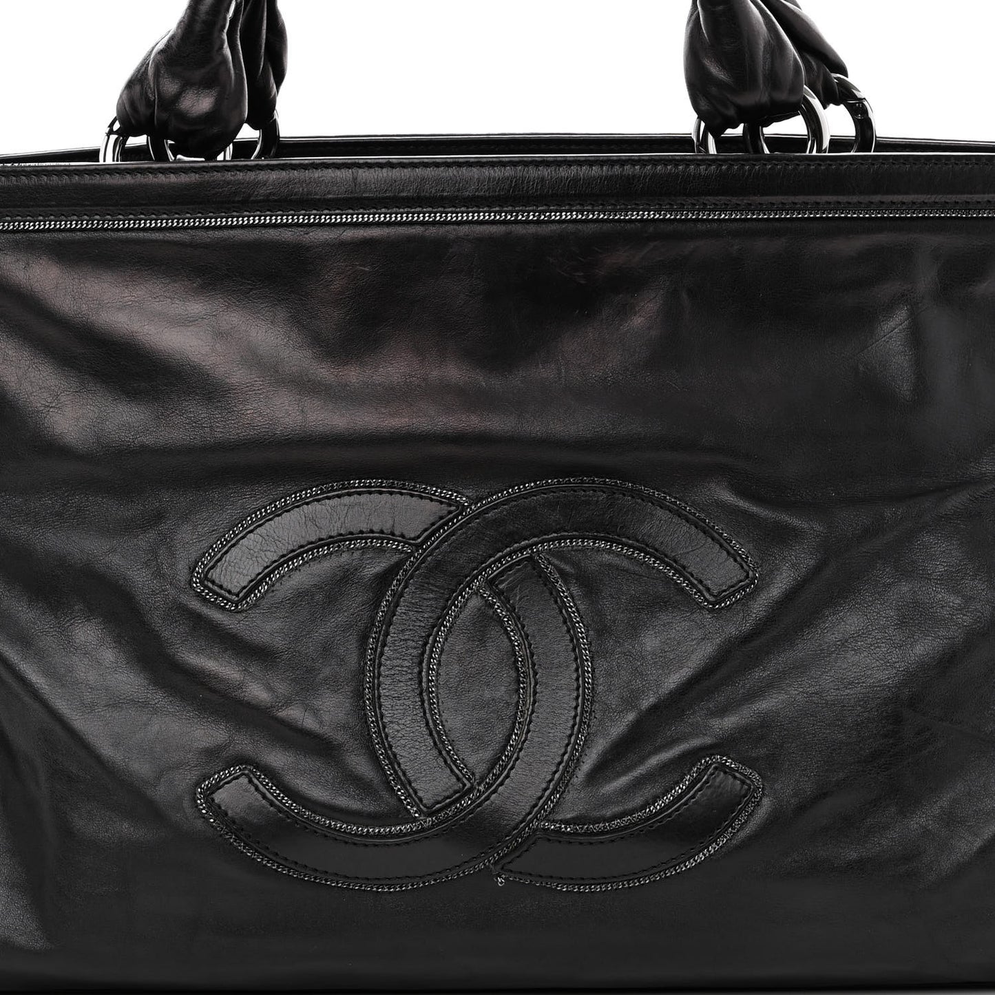 Lambskin East West Soho Shopper Black