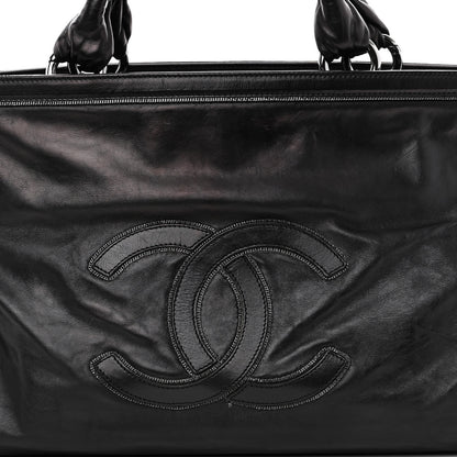 Chanel Lambskin East West Soho Shopper Black 7 of 11
