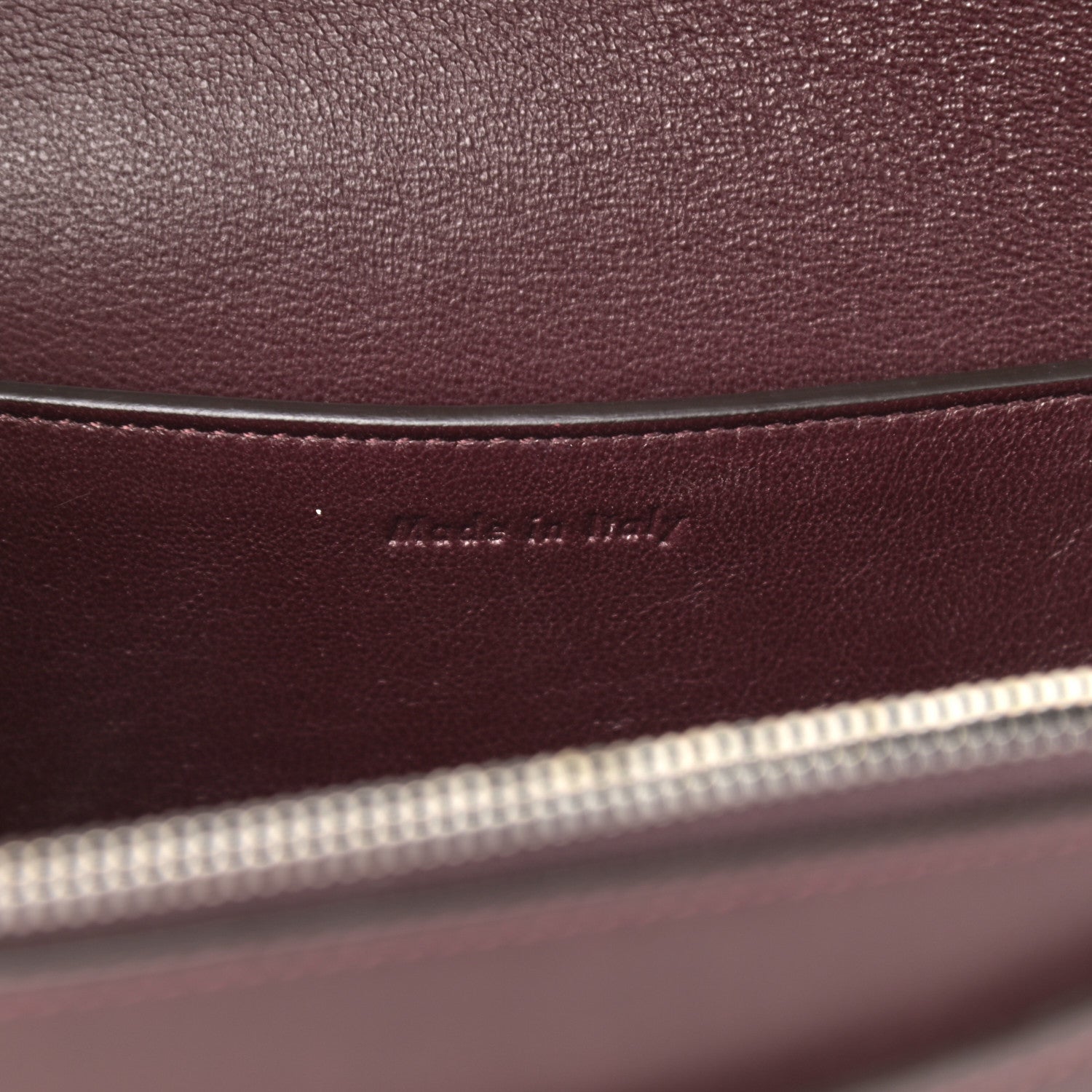 Celine Shiny Smooth Calfskin Medium Frame Shoulder Bag Burgundy Pearl Blue 5 of 11
