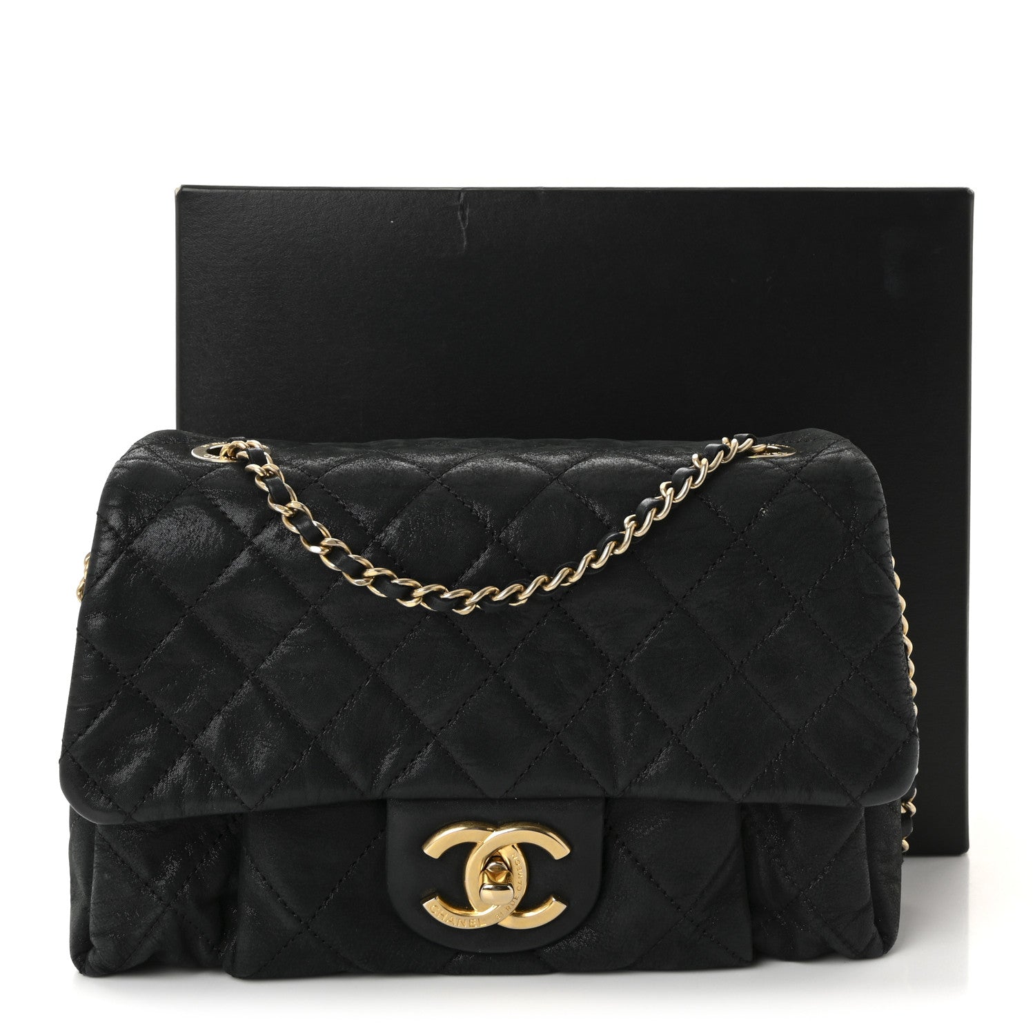 Chanel Iridescent Calfskin Quilted Small Chic Quilt Flap Black 11 of 11