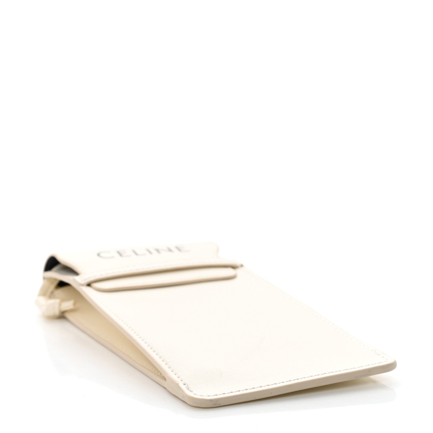 CELINE ケース ホワイト/ベージュ Celine Smooth Calfskin Sunglasses Pouch White 1234282