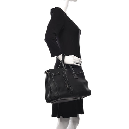 Saint Laurent Grained Calfskin Small Supple Sac De Jour Black 2 of 10