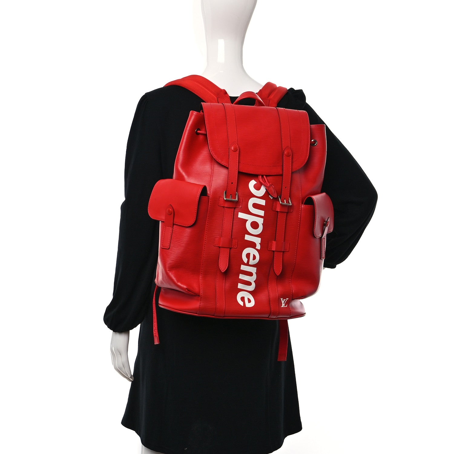 Louis Vuitton X SUPREME Epi Christopher Backpack PM Red 2 of 10