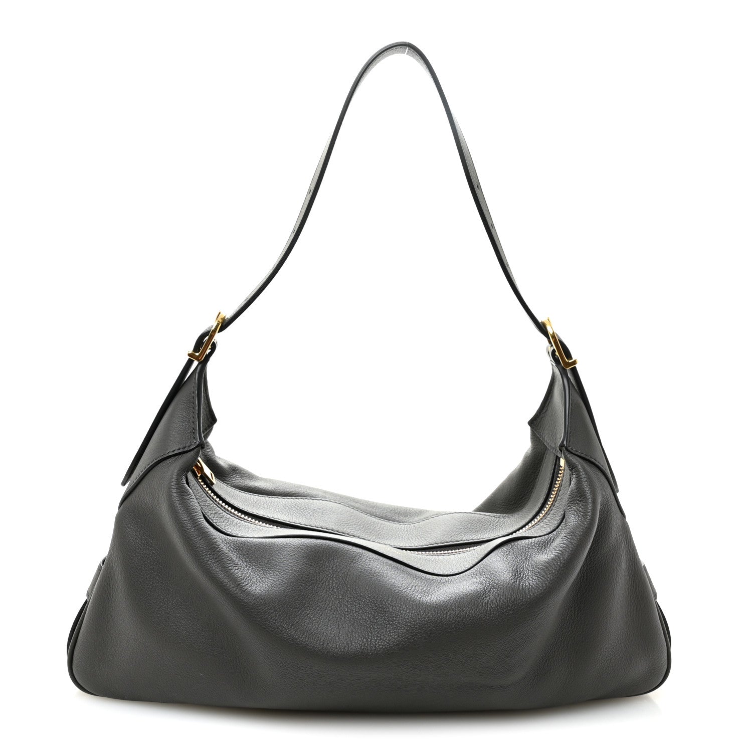 Celine Supple Calfskin Medium Romy Shoulder Bag Grey 1 of 9