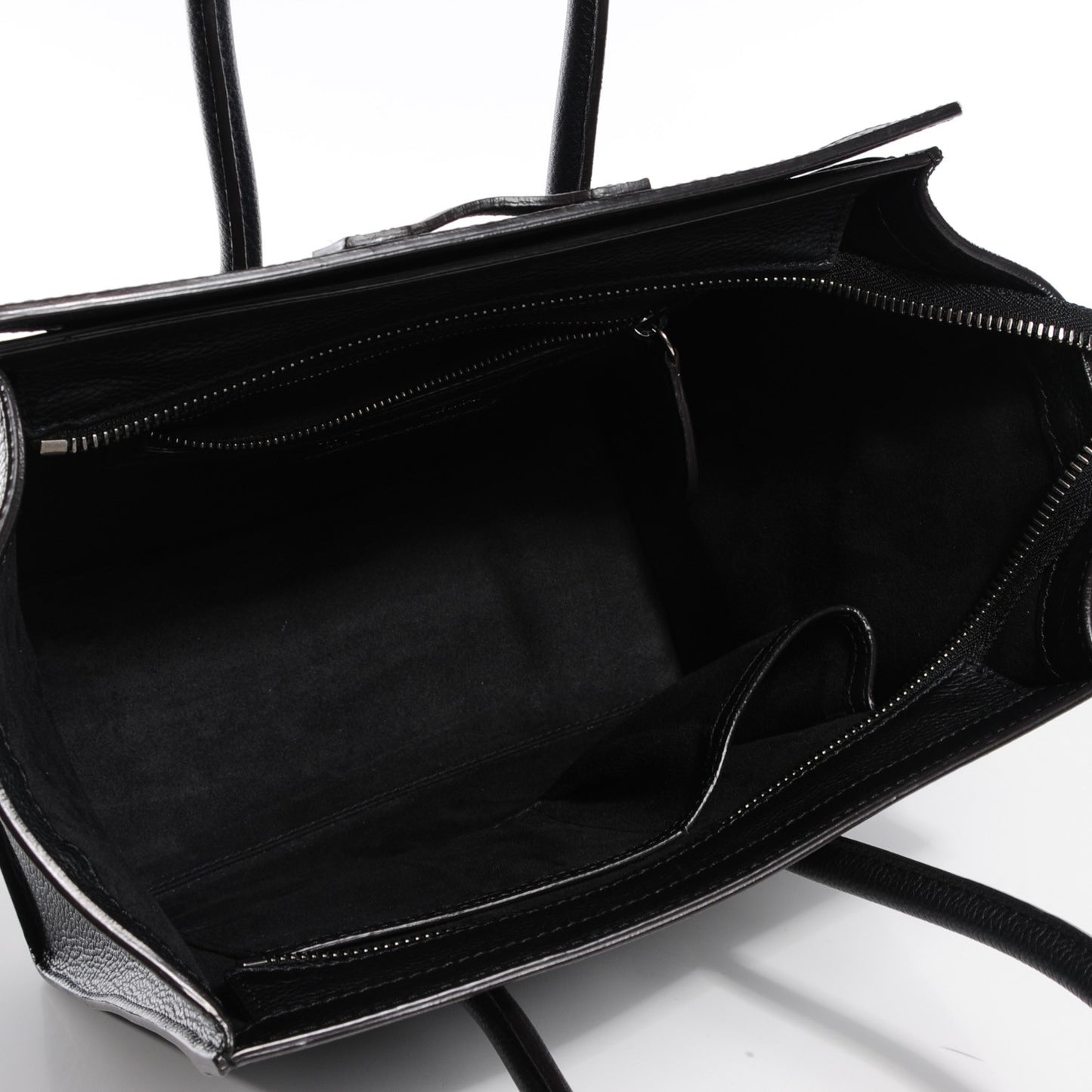 Drummed Calfskin Micro Luggage Black
