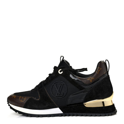 Louis Vuitton Suede Monogram Run Away Sneakers 40 Black 1 of 4