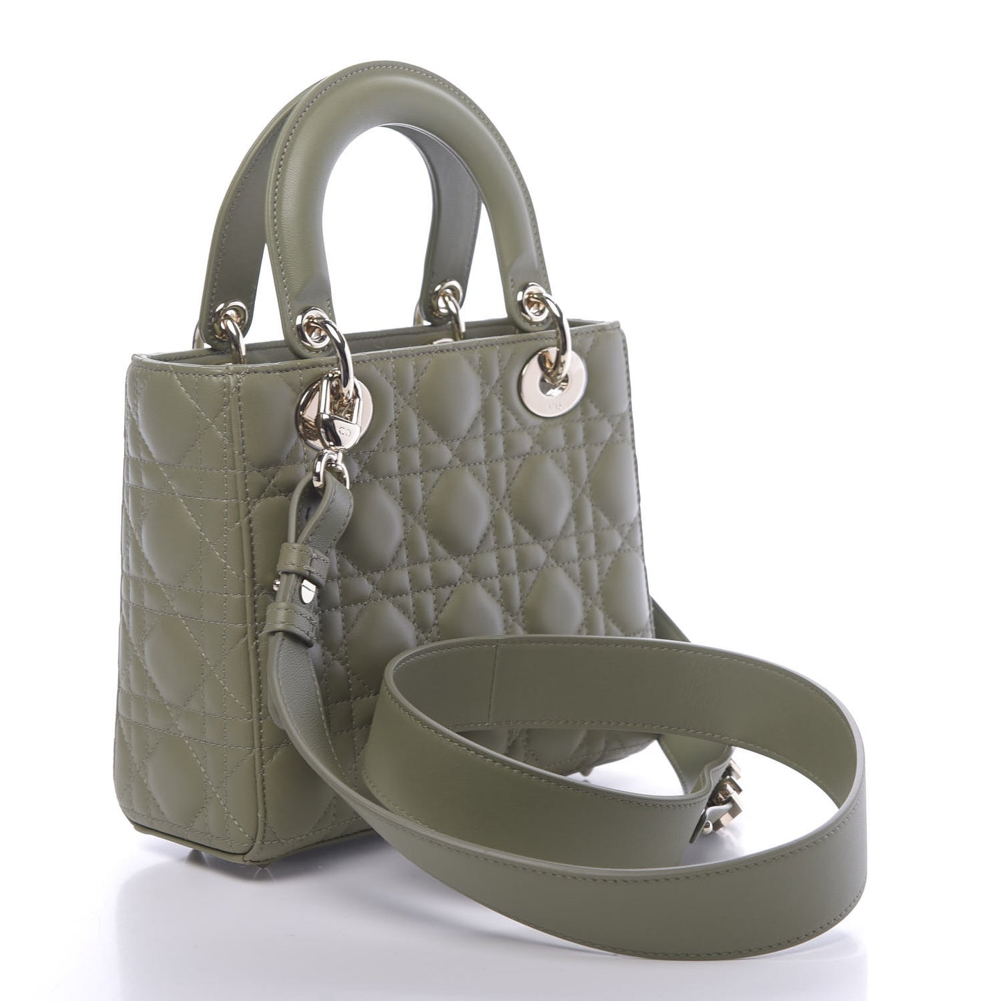 Lambskin Cannage Small My ABCDior Lady Dior Army Green