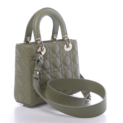 Christian Dior Lambskin Cannage Small My ABCDior Lady Dior Army Green 3 of 10