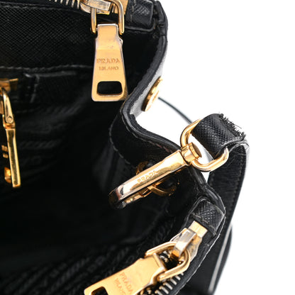 Prada Saffiano Small Galleria Double Zip Tote Black 13 of 16